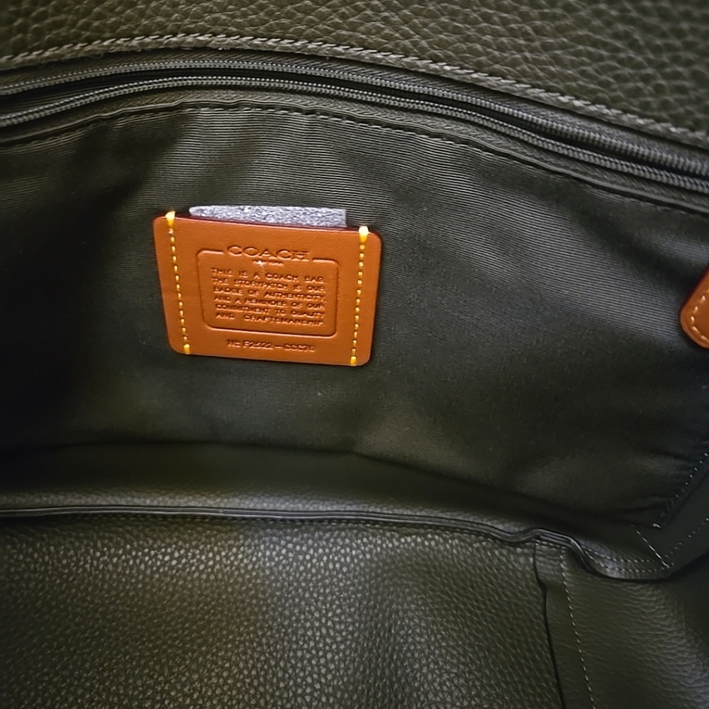 Coach Hadley Turnlock Tote Shoulder Bag In Suede - Picture 15 of 16